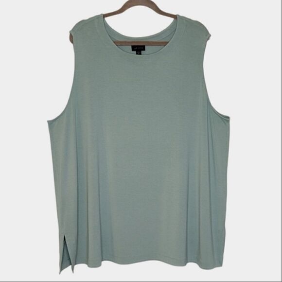 J. Jill Wearever Collection Sage Green Sleeveless Tank Top Size 3X - Picture 3 of 6